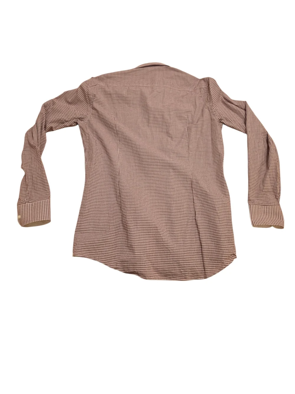 Hugo Boss Burgundy and White Micro-Check Button-Down Shirt - Picture 5 of 5